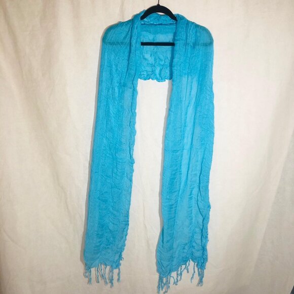 Echo scarf wrap sheer fringe light weight rayon blend 96x20" READ used see photo - Picture 2 of 10